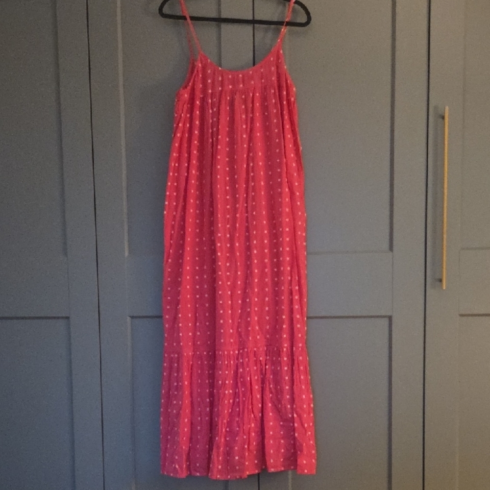 Accessorize Pink Maxi Dress with White Dots